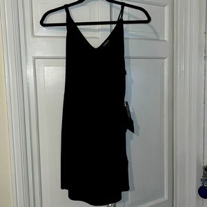 Black Express wrap-romper.